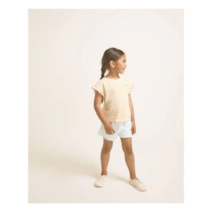 Owl - Fringed Denim Lyocell Shorts | Aqua