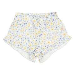 Búho - Seersucker floral print shorts | Light blue