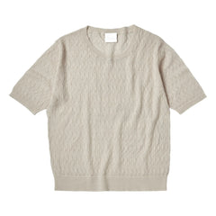 FUB - Pointelle Fine Knit Merino Wool Sweater - Women's Collection | Ivory