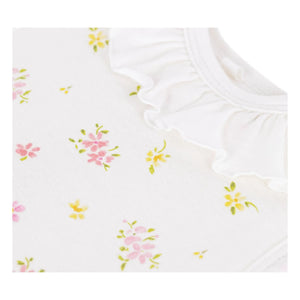 Petit Bateau - Fleurie Organik Pamuk uyku tulumu | Beyaz
