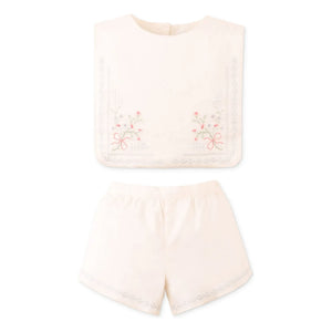 Gingersnaps - Sharpay Linen Top & Shorts Set | Ecru