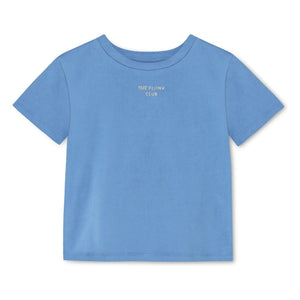 Fliink - Sommer Club Organic Cotton T-shirt | Azure Blue