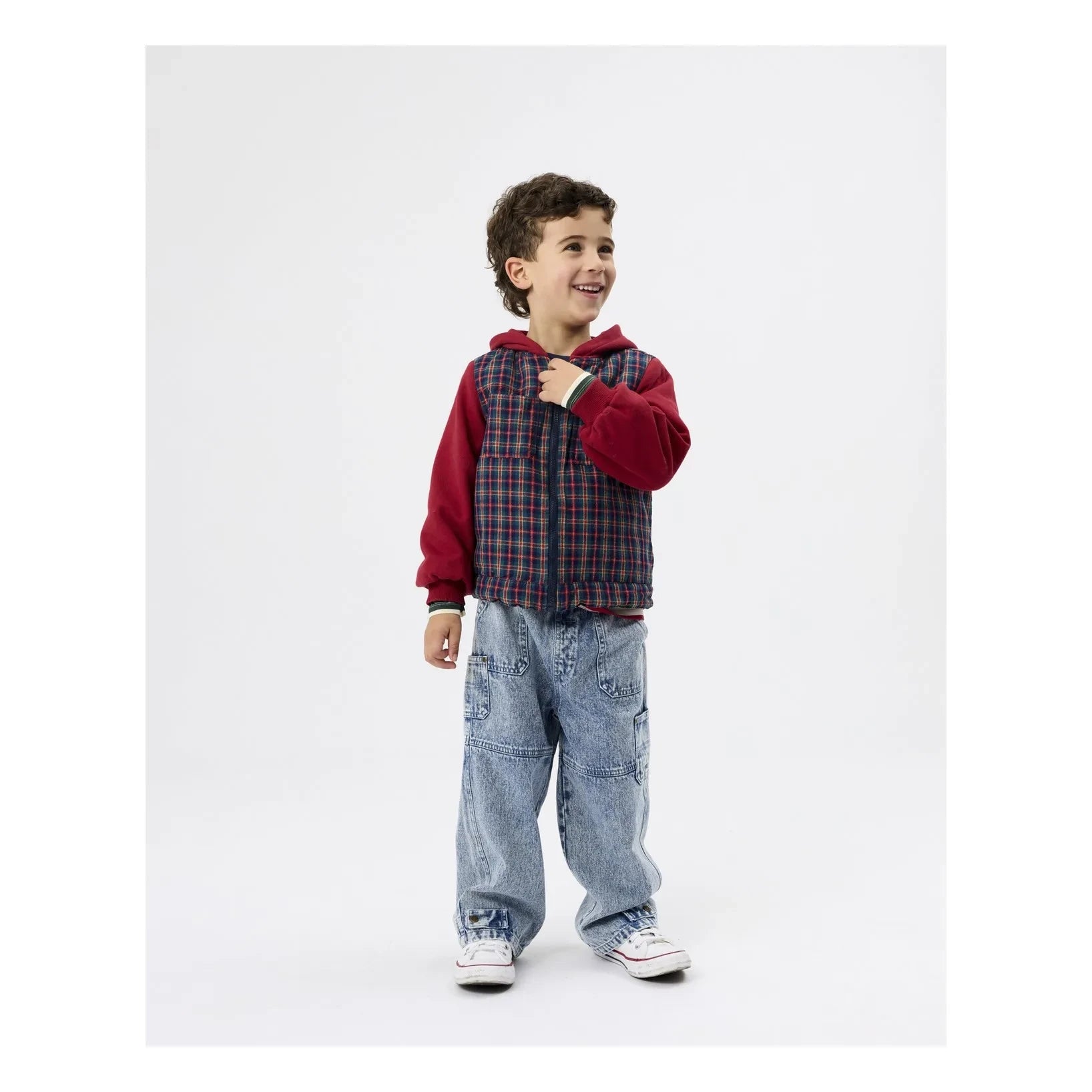 Goldie + Ace - Solda Belli Olmayan Cargo Jeans | Mavi
