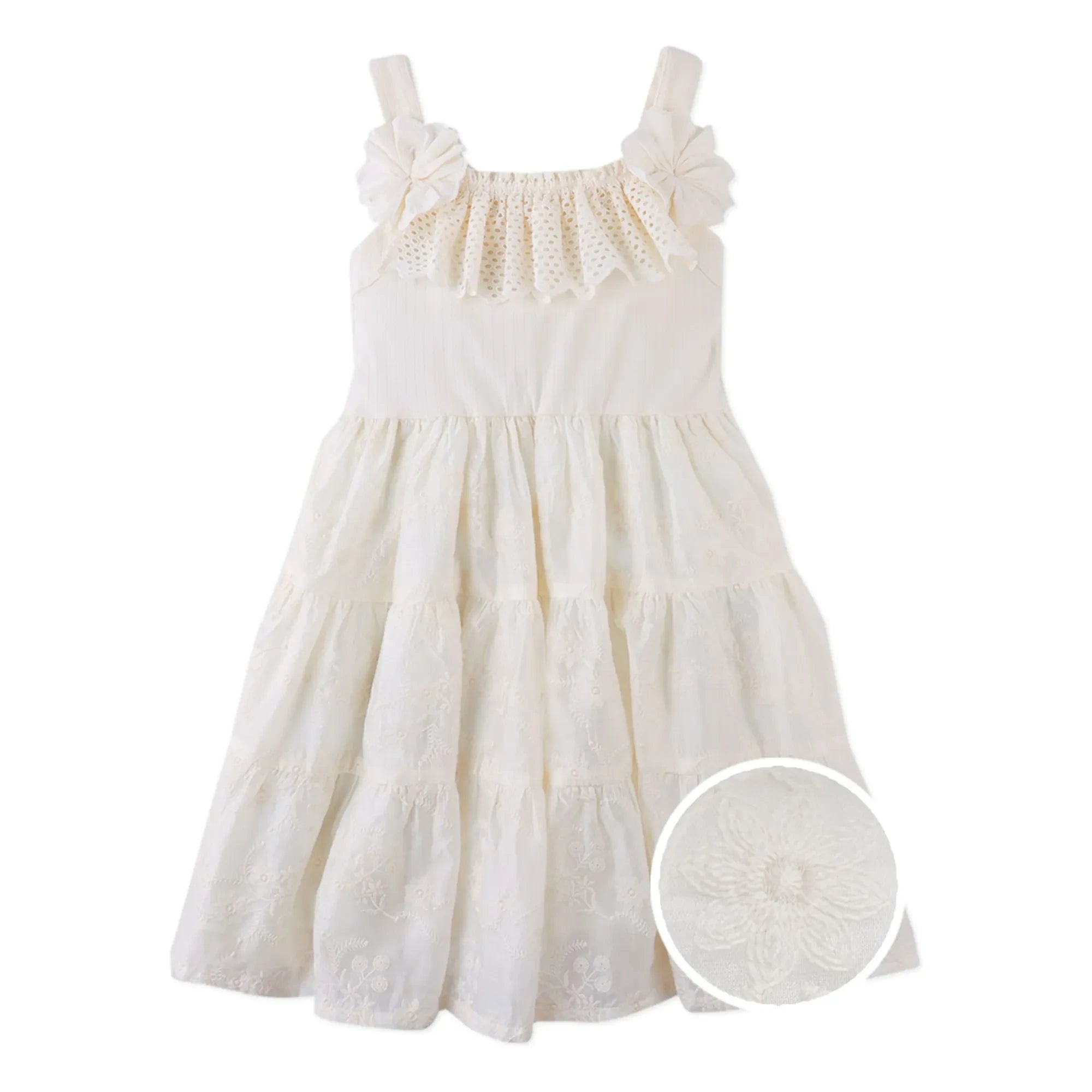 Gingersnaps - Addison Ruffled Tencel Dress | Ecru