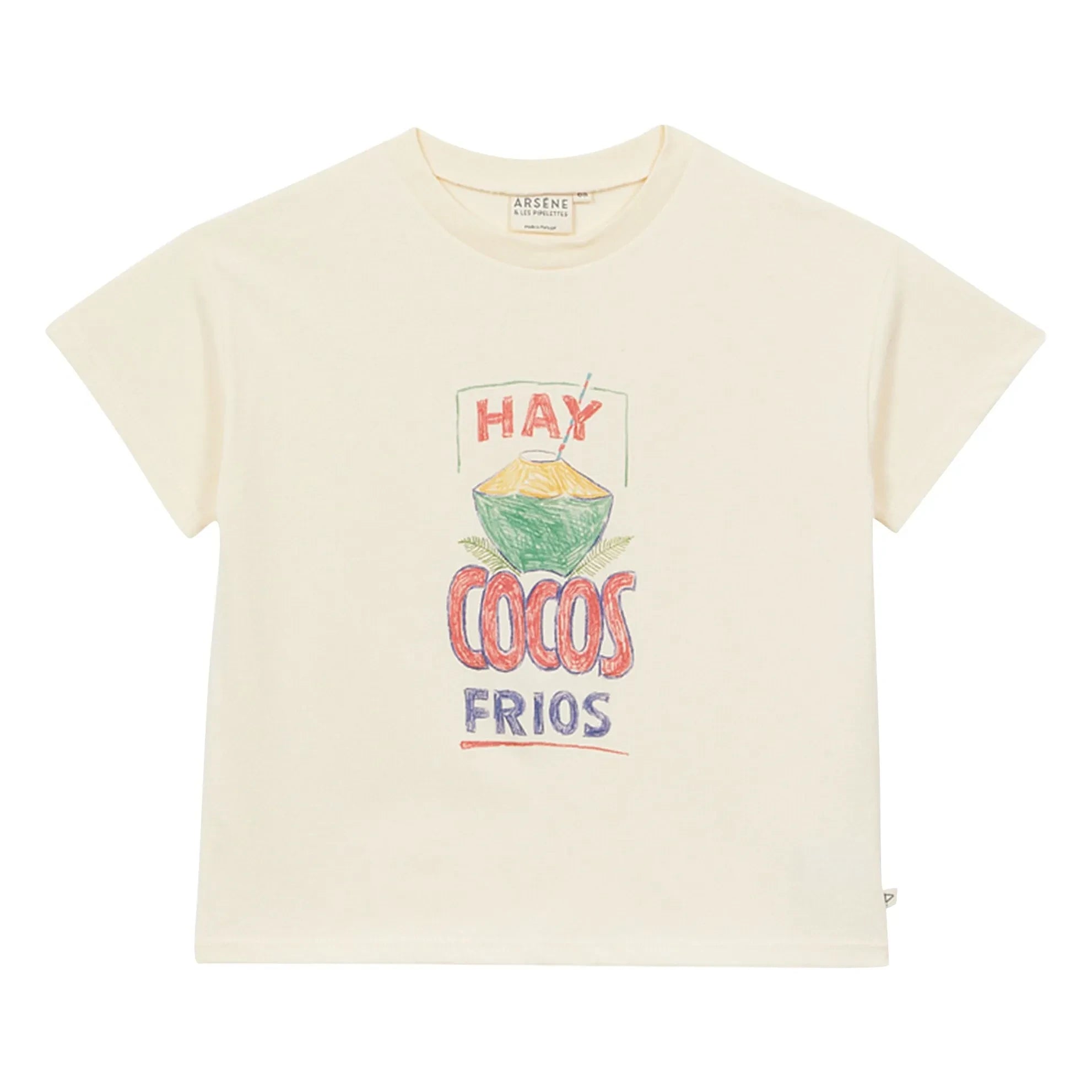 Arsène et Les Pipelettes - Hay Cocos Frios Organic Cotton T-Shirt | Ecru