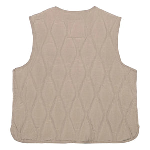 Smallable Kid - Sleeveless Quilted Cheer Jacket | Dark Gray