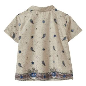Caramel - Bamboo Paisley Shirt | Ecru