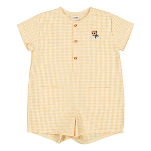 Loir - Arsène Vichy Organic Cotton Romper | Yellow