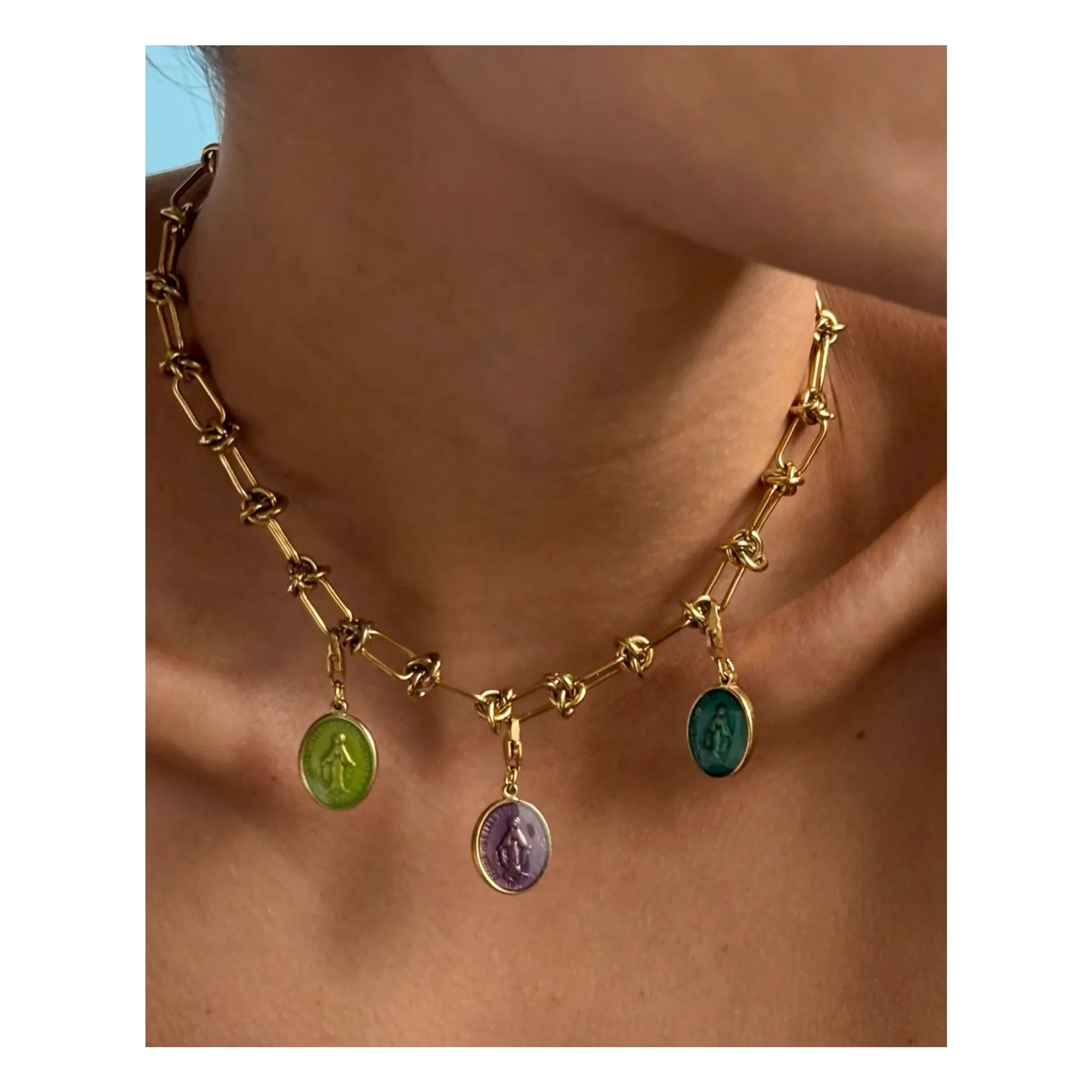 Palas - Set of Choker & Charms Pina | Gold