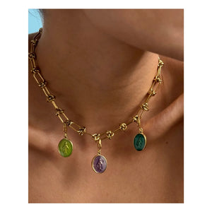 Palas - Set of Choker & Charms Pina | Gold