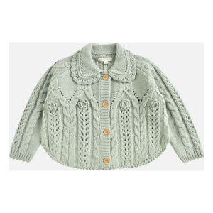 Louise Misha - Khellana Wool Cape | Almond Green