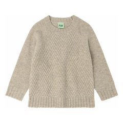 FUB - Düz lambswool kazak | Heather bej