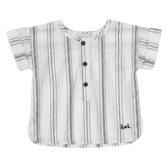 Louis Louise - Çizgili Bebek Kurta | Siyah