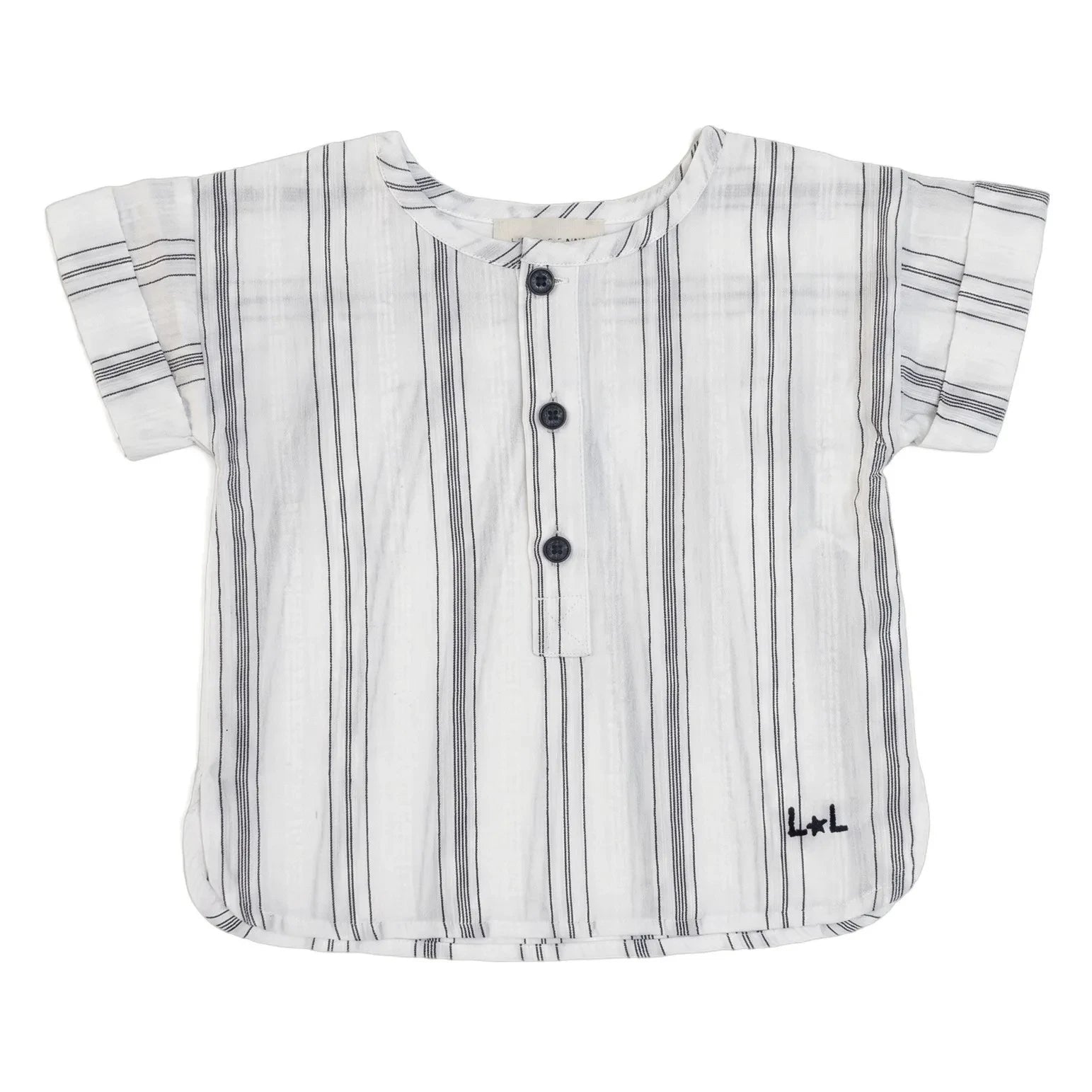 Louis Louise - Striped Baby Kurta | Black