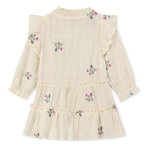 Fliink - Flower Dobby Dress | Ecru