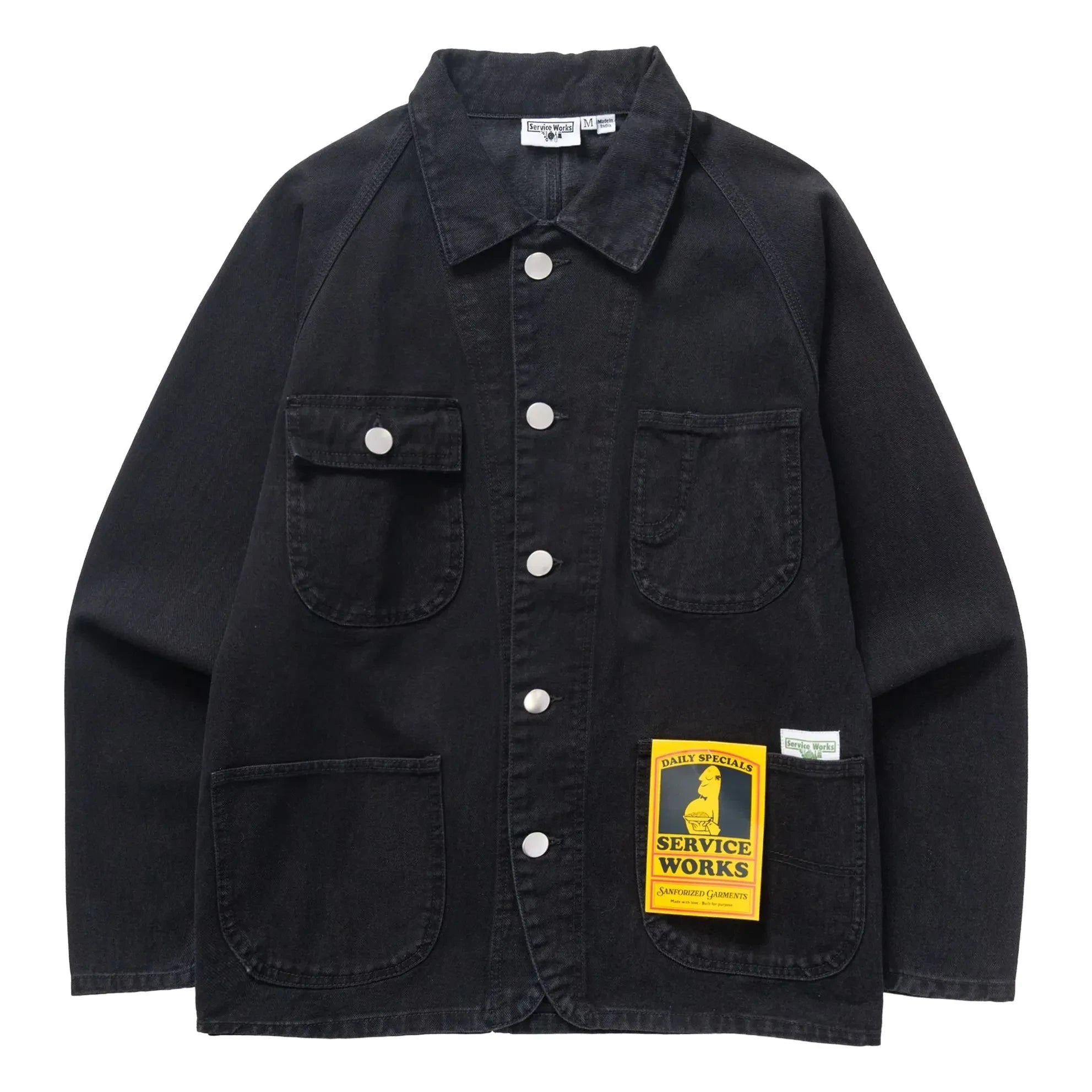 Service Works - Koyu Siyah Denim Tulum 2.0 Organik Pamuk Ceket