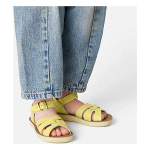 Salt-Water - Waterproof Leather Sandals for Swimmers | Light Yellow