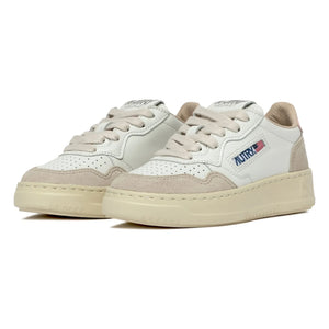 Autry - Kids Medalist Low Suede Sneakers | Dust Pink