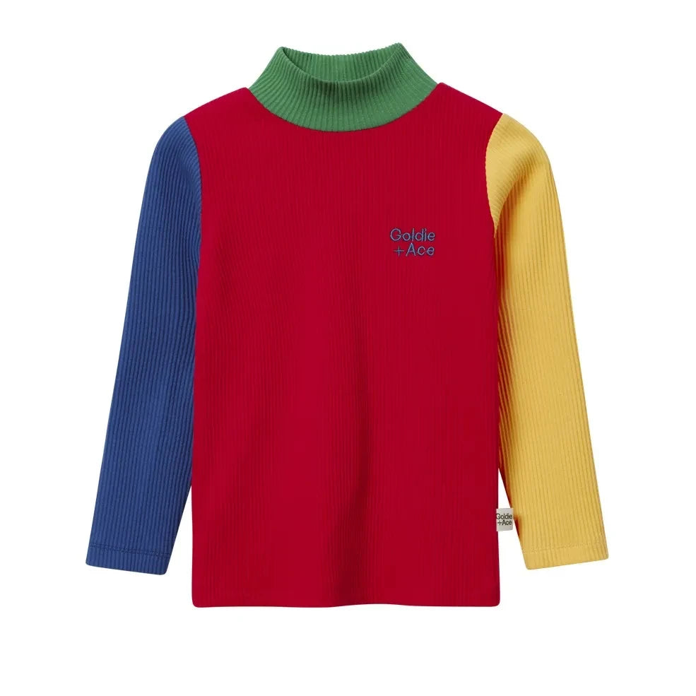 Goldie + Ace - Renk Bloklu Fitilli Balıkçı Yaka | Kırmızı