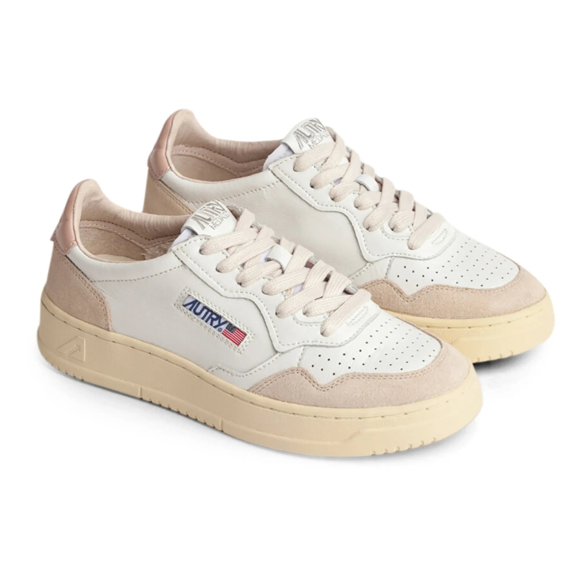 Autry - Medalist Low-Top Leather/Suede Sneakers | Light Pink