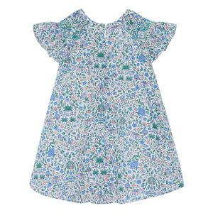 Tartine et Chocolat - Liberty Baby Gathered Dress | White