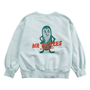 Bobo Choses - Mr Pickles organik pamuk sweatshirt | Açık mavi