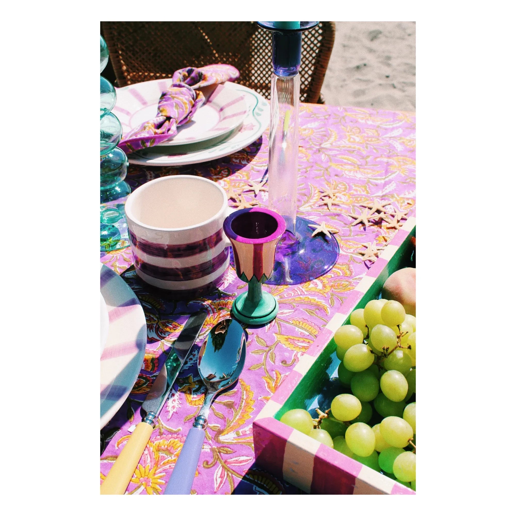 Anna + Nina - Arctic Candle Holder | Blue