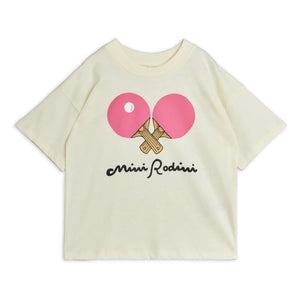 Mini Rodini - Organic Cotton Ping Pong T-Shirt | White