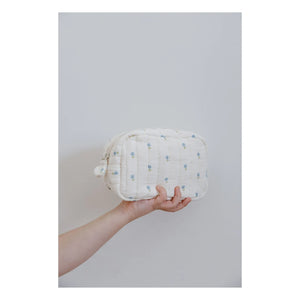 Soft Spot - Organic Cotton Periwinkle Makeup Bag | Blue