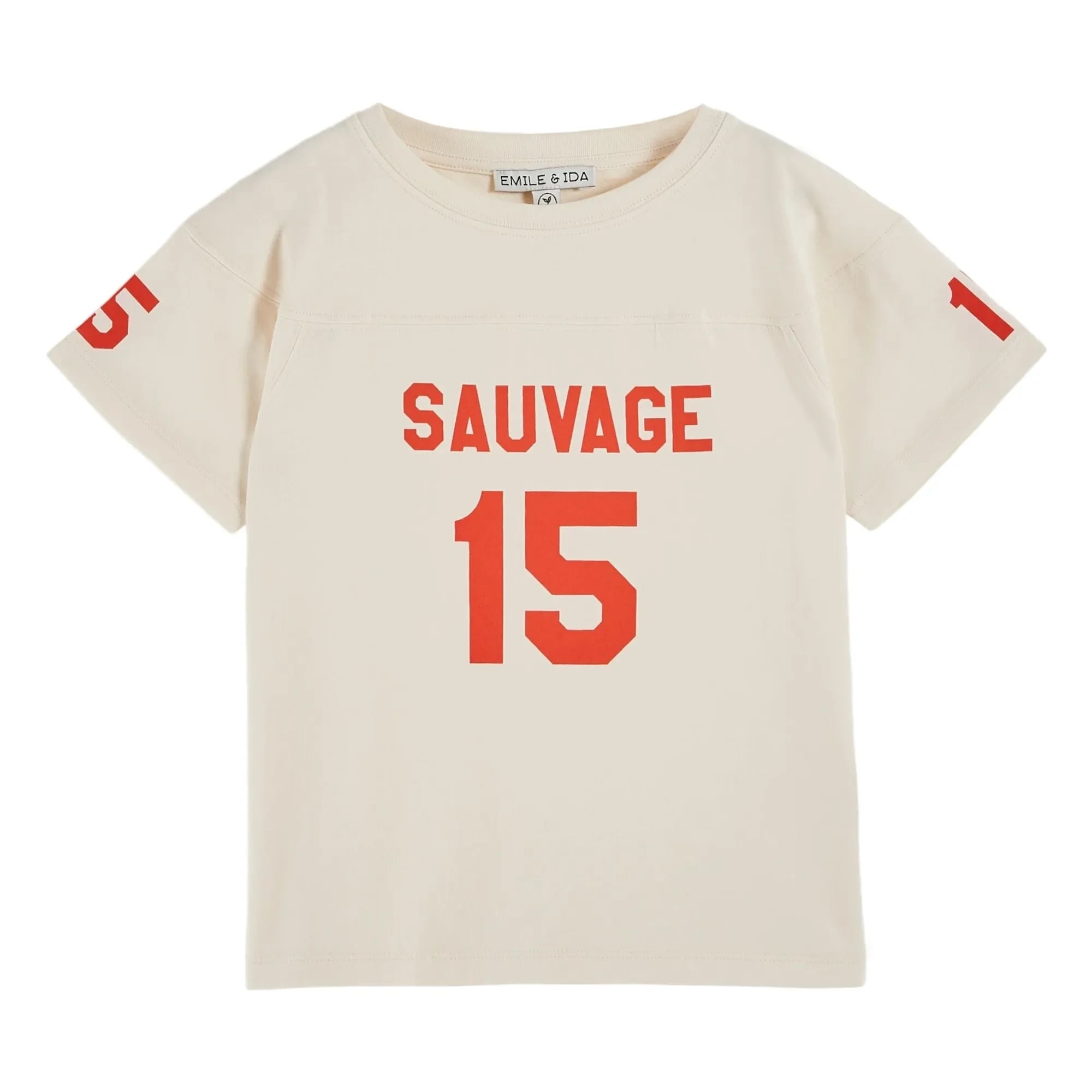 Emile et Ida - Organic cotton T-shirt Number | Ecru