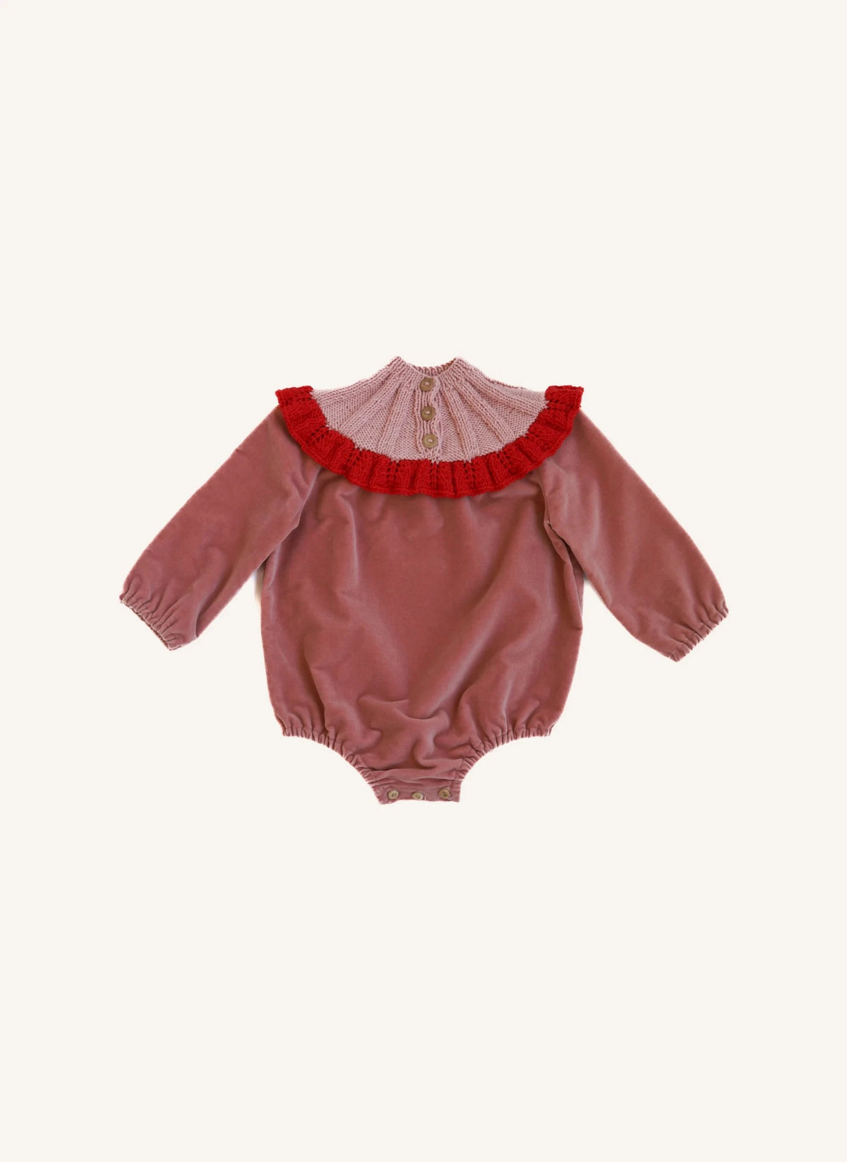 Kalinka - Sidra Velvet Merino Wool romper | Pink
