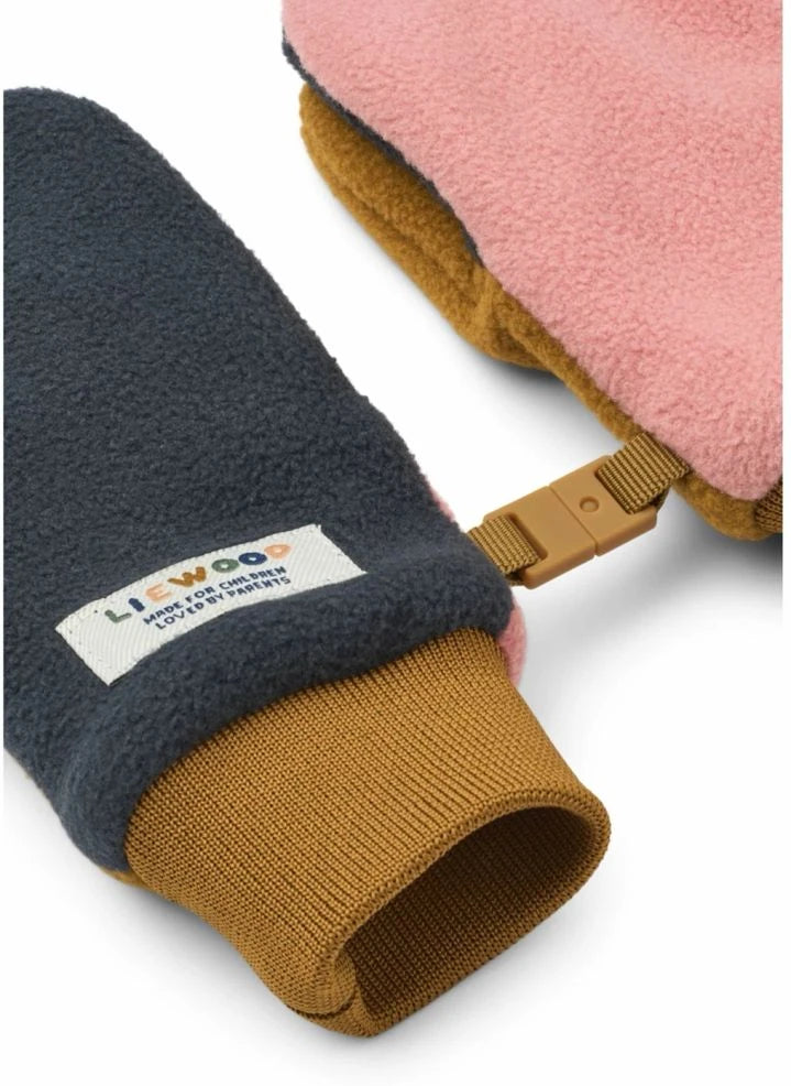 Liewood - Sun-Powered Recycled Fiber Fleece Gloves | Pink