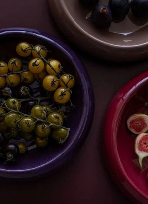 Present Time - Cadiz Metal Bowl | Burgundy