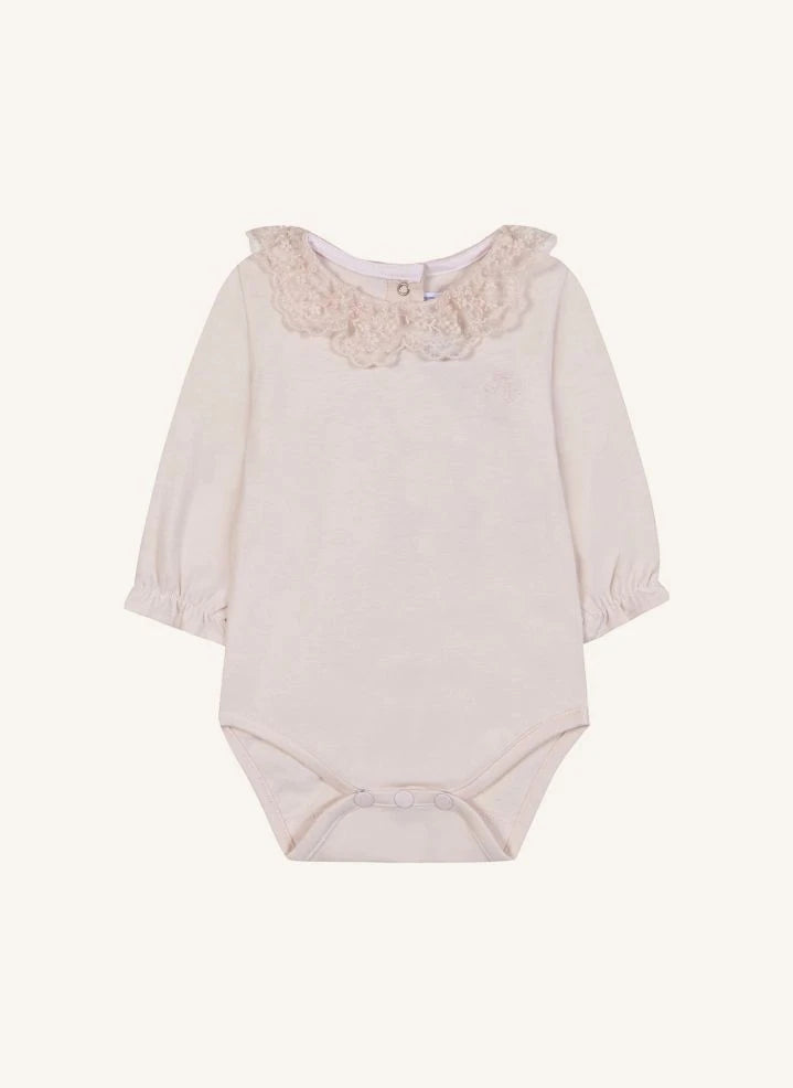 Tartine et Chocolat - Lace-collared bodysuit | Light Pink