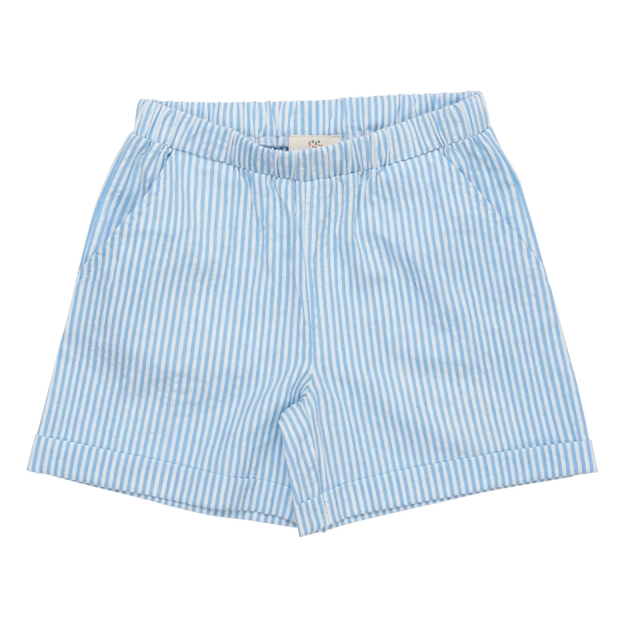 Copenhagen Colors - Seersucker Sports Shorts | Light blue