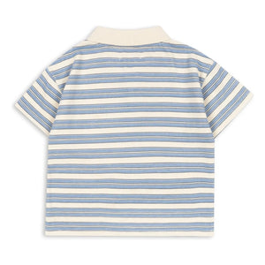 Konges Sløjd - Spotted Striped Organic Cotton Polo Shirt | Blue