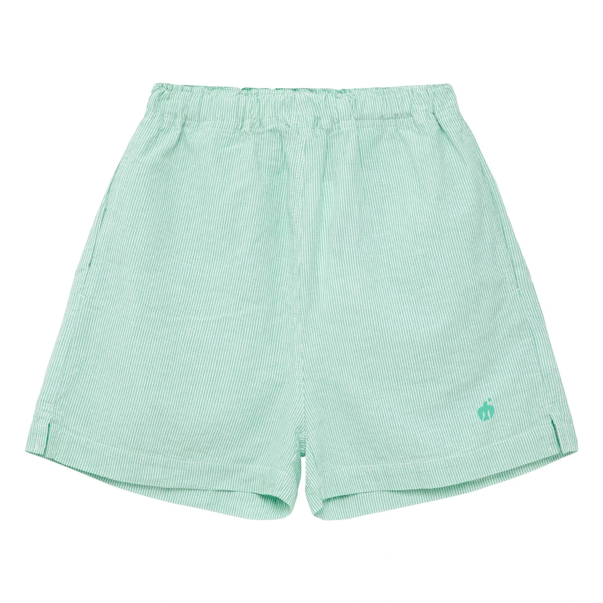 True Artist - Green Striped Short Shorts No.11