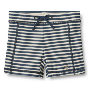 Wheat - Ulrik Print Recycled Fiber Swim Shorts | Dark Blue