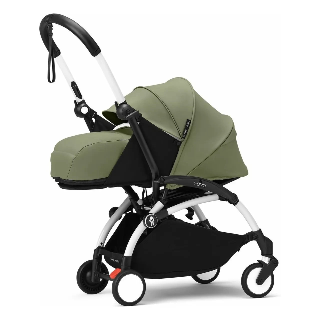 Stokke® - YOYO³ 0+ newborn stroller White chassis | Olive