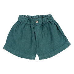 Búho - Linen Shorts | Peacock Blue