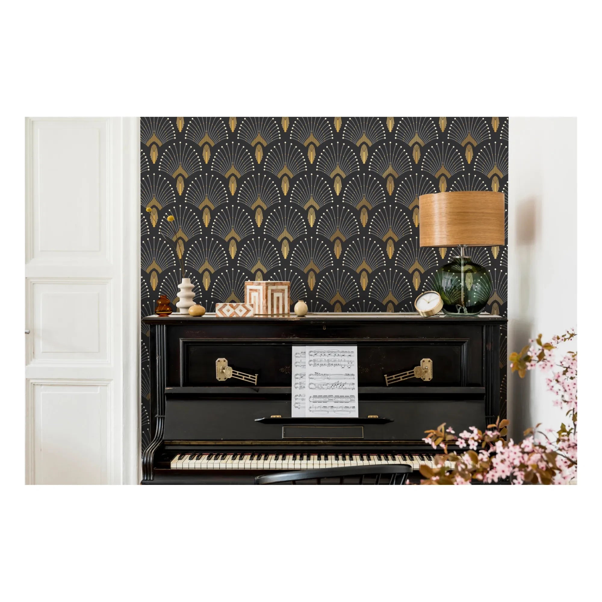 PaperMint - Traditional 1925 Wallpaper | Charcoal gray