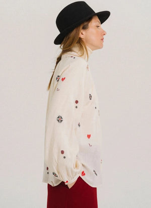 Tinsels - Faustine Cotton Blouse | Ecru