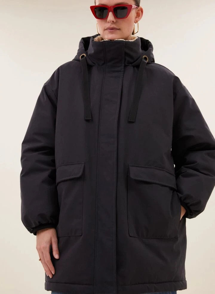 By Bar - Kapüşonlu Dean Parka | Siyah