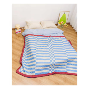 Tarta Gelatina - Striped Double-Sided Quilt | Blue