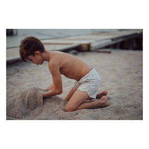 Grech & Co - Recycled Fiber Tile Swim Shorts | Pale Green