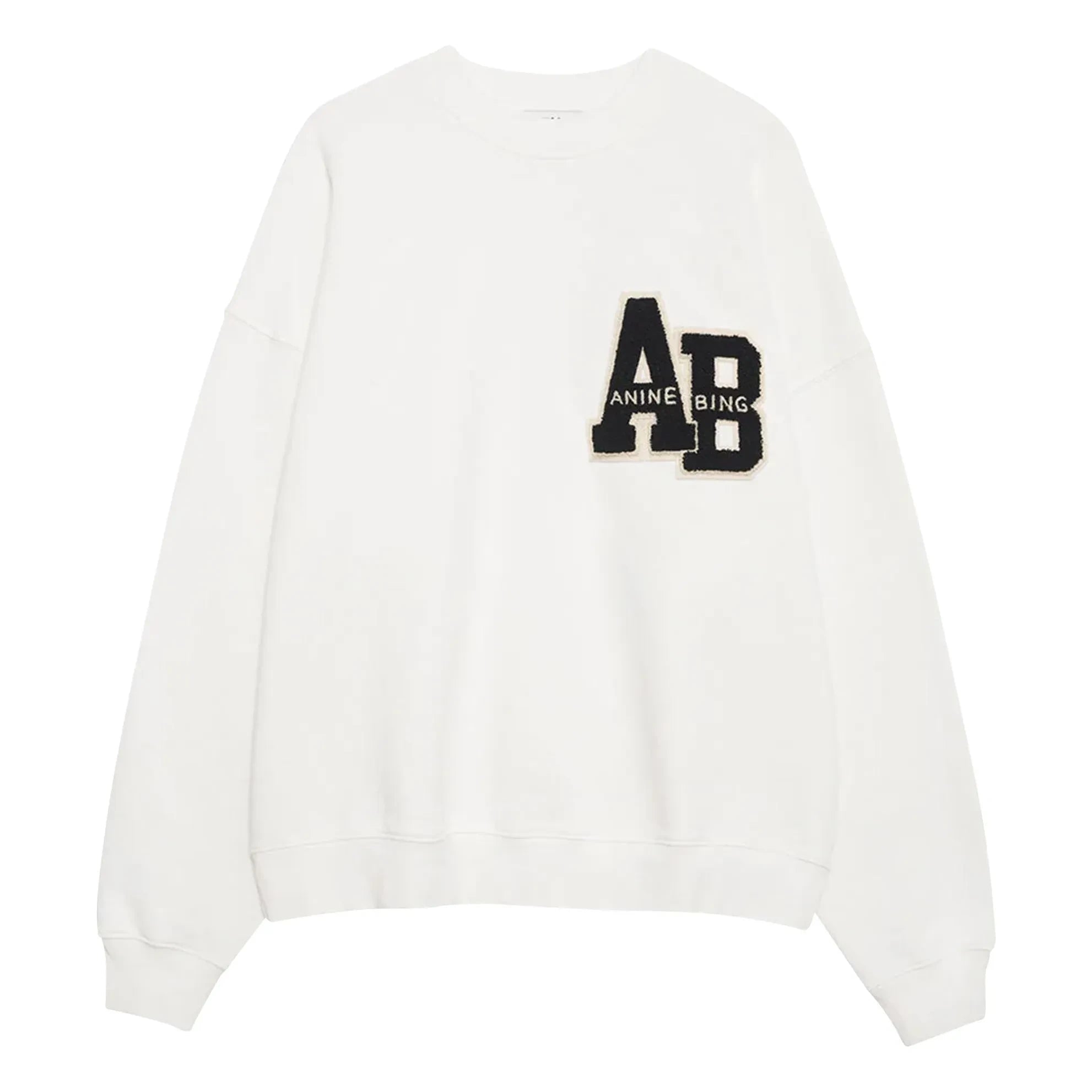 Anine Bing - Miles Letterman Sweatshirt | Off White
