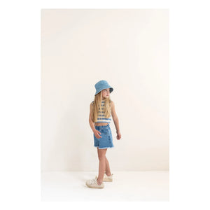 Jenest - Striped Organic Cotton Sleeveless T-Shirt for Kids | Blue