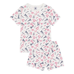 Petit Bateau - Paris Pajama Shorts | White