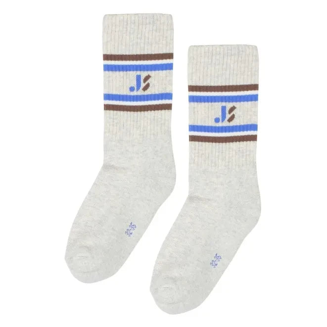 Jenest - Js Sport Organic Cotton Chiné Socks | Light grey