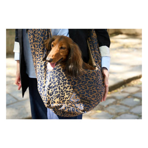 Caramel & Cie - Leopard Dog Patterned Crossbody Bag | Brown